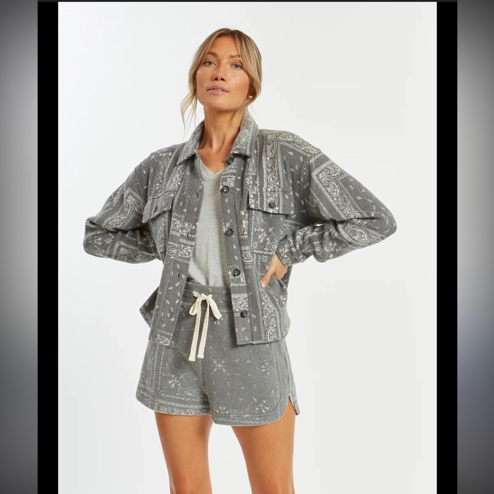 Thread & Supply Gray Paisley Jacket